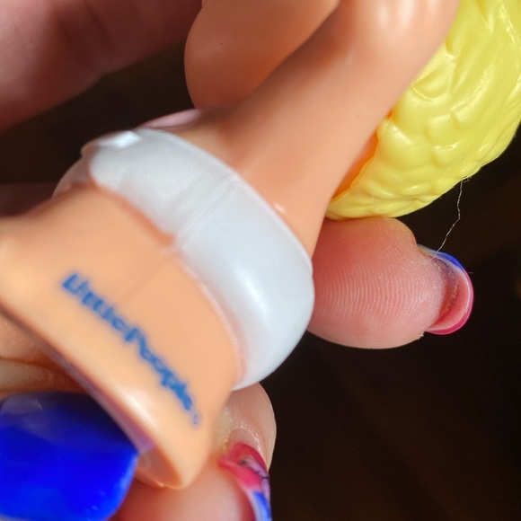 Fisher Price Little People Snuggle Twin Blonde Baby Girl Bib Diaper - Picture 5 of 8